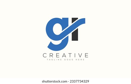 Letter GR logo design template vector illustration.