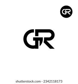 Diseño de logotipo de monograma GR para carta