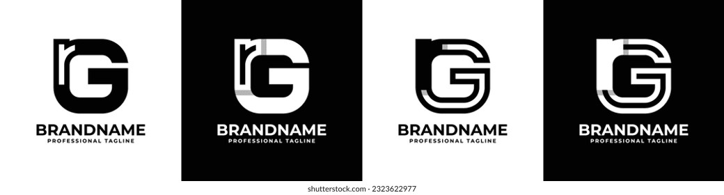 Letter GR or RG Monogram Logo, suitable for any business with GR or RG initials