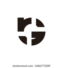 Vector de logotipo geométrico de círculo simple Gr 