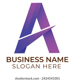 a letter gradient abstract  logo design