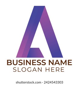 a letter gradient abstract  logo design