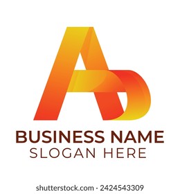 un diseño de logotipo abstracto degradado de letras