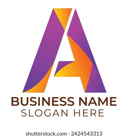 un diseño de logotipo abstracto degradado de letras