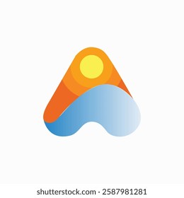 letter a gradient color logo