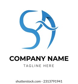 Letter gradient colorful logo design