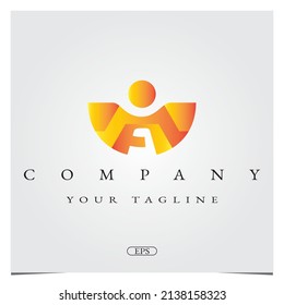 Letter A gradient Logo design logo premium elegant template vector eps 10