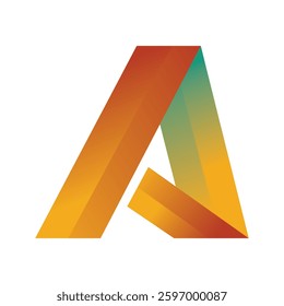A letter gradient logo templet
