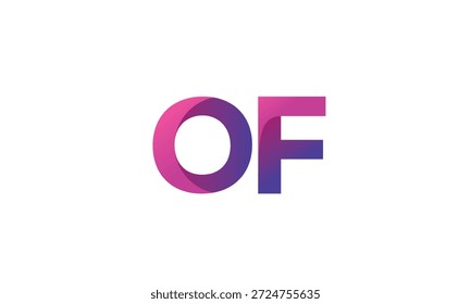 OF Letter Gradient Monogram Logo for Modern Business Branding