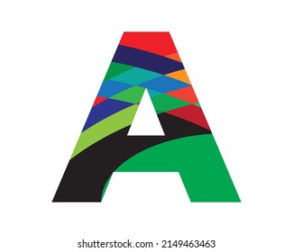 A Letter Gradient, Vector Design Template.