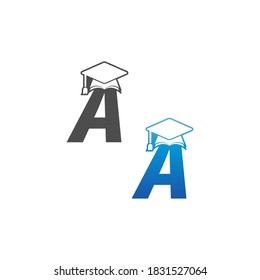 Plantilla de diseño de concepto de límite de graduación de letra A