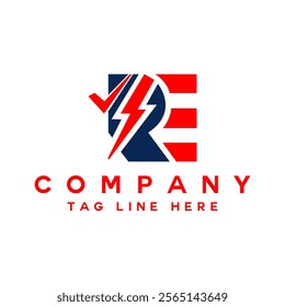 Letter RE Graphic Alphabet Symbol For Corporate Business Identity