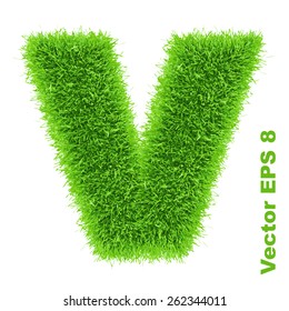 Letter of grass alphabet, vector illustration EPS 8.