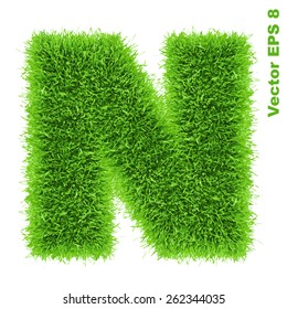 Letter of grass alphabet, vector illustration EPS 8.