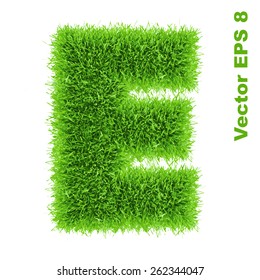 Letter of grass alphabet, vector illustration EPS 8.