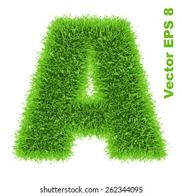 Letter of grass alphabet, vector illustration EPS 8.
