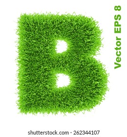 Letter of grass alphabet, vector illustration EPS 8.