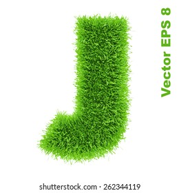 Letter of grass alphabet, vector illustration EPS 8.