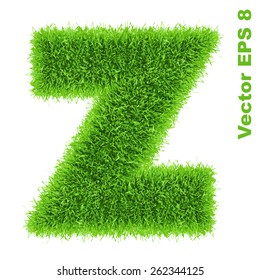 Letter of grass alphabet, vector illustration EPS 8.