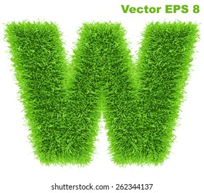 Letter of grass alphabet, vector illustration EPS 8.