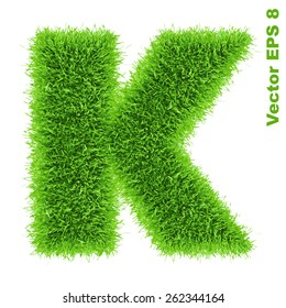 Letter of grass alphabet, vector illustration EPS 8.