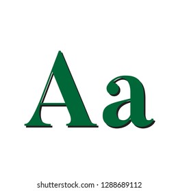 letter A green