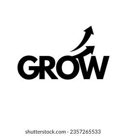 Letter GROW logo design. Linear creative minimal monogram symbol. Universal elegant vector logotype. Graphic alphabet symbol for corporate identity