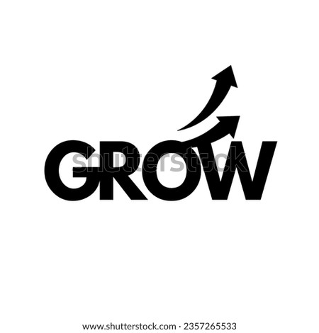 Letter GROW logo design. Linear creative minimal monogram symbol. Universal elegant vector logotype. Graphic alphabet symbol for corporate identity