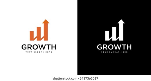 Letra CRECER elemento de plantilla de diseño de logotipo elegante vector logotipo para inversión, finanzas, contabilidad, economía Símbolo del alfabeto gráfico