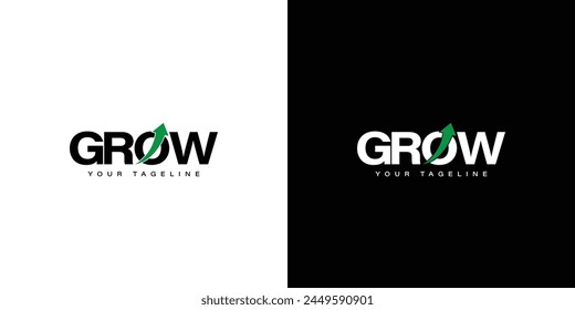 Letter Grow logo design vector