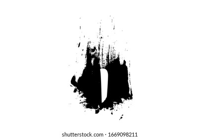 letter I grunge alphabet letter logo with brush stroke icon design for business and company. Suitable for vintage logotype