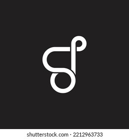 letter gs abstract geometric line logo vector 