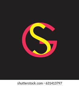 letter gs design logo vector