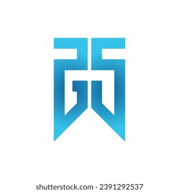 Letter GS gradient monogram logo design