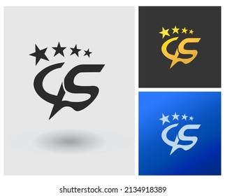 letra GS diseño innovador de símbolos de logotipo basado en el principio en colores degradados. Idea profesional de plantilla de logotipo