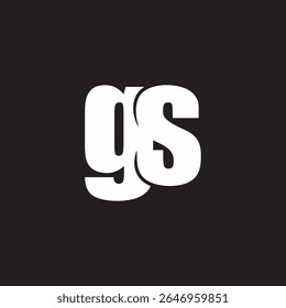 letter gs linked simple bold design logo vector 