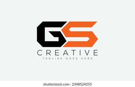 Letter GS logo design template vector illustration.