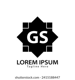 logo de GS de la letra. Diseño del logotipo de GS ilustración vectorial para empresa creativa, empresa, industria