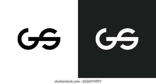 Letter GS Logo Design Vector