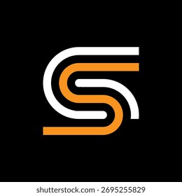 Logotipo del monograma creativo de la letra GS o SG