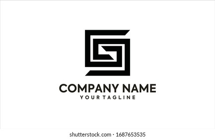 Letter GS or SG logo design