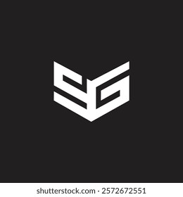 Letter GS or SG logo design modern creative and elegant Initial letter vector design template, simple black letter branding company design.