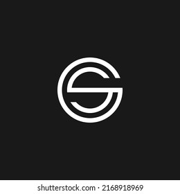 Buchstaben gs slogo runde Form, Vektordesign