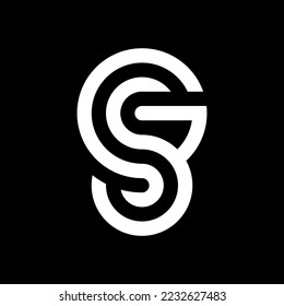 Letter GS or SG monogram logo design