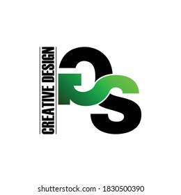 Letter GS simple logo design vector