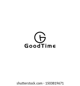 letter GT clock shaped logo / icon design inspiration