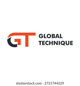 Plantilla de Vector de diseño de logotipo de concepto de carta GT