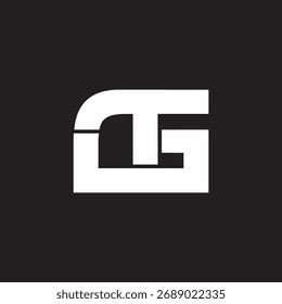 Letter GT creative professional vector logo design.