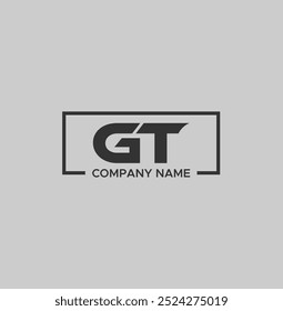 Carta GT Logo Design. Criativo e moderno GT logo.with modelo vetorial 