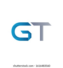 letter GT Logo Design Linked Vector Template. Initial GT Vector Illustration